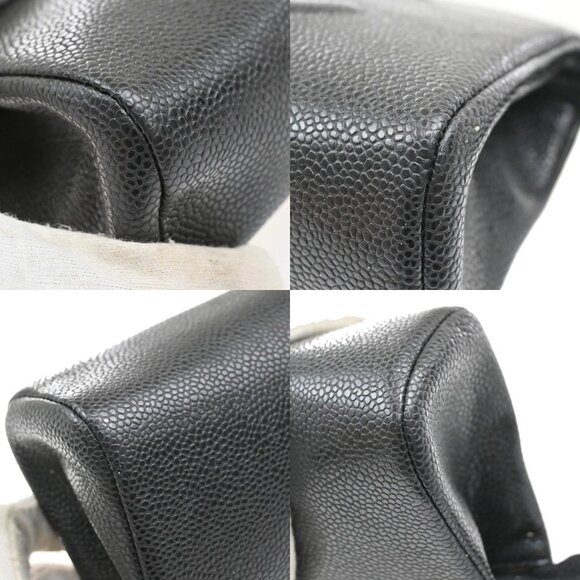 CHANEL CC Logo Mini Pouch Bag Grained Calfskin Leather Black GHW France 34KB454 - Picture 7 of 14